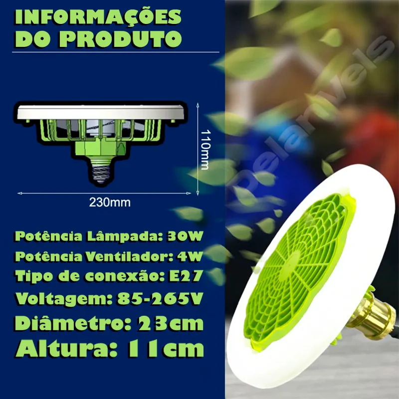 Luminária LED com Ventilador | FanMaster®