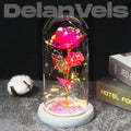 Rosa Eterna® Cúpula Vidro com LED